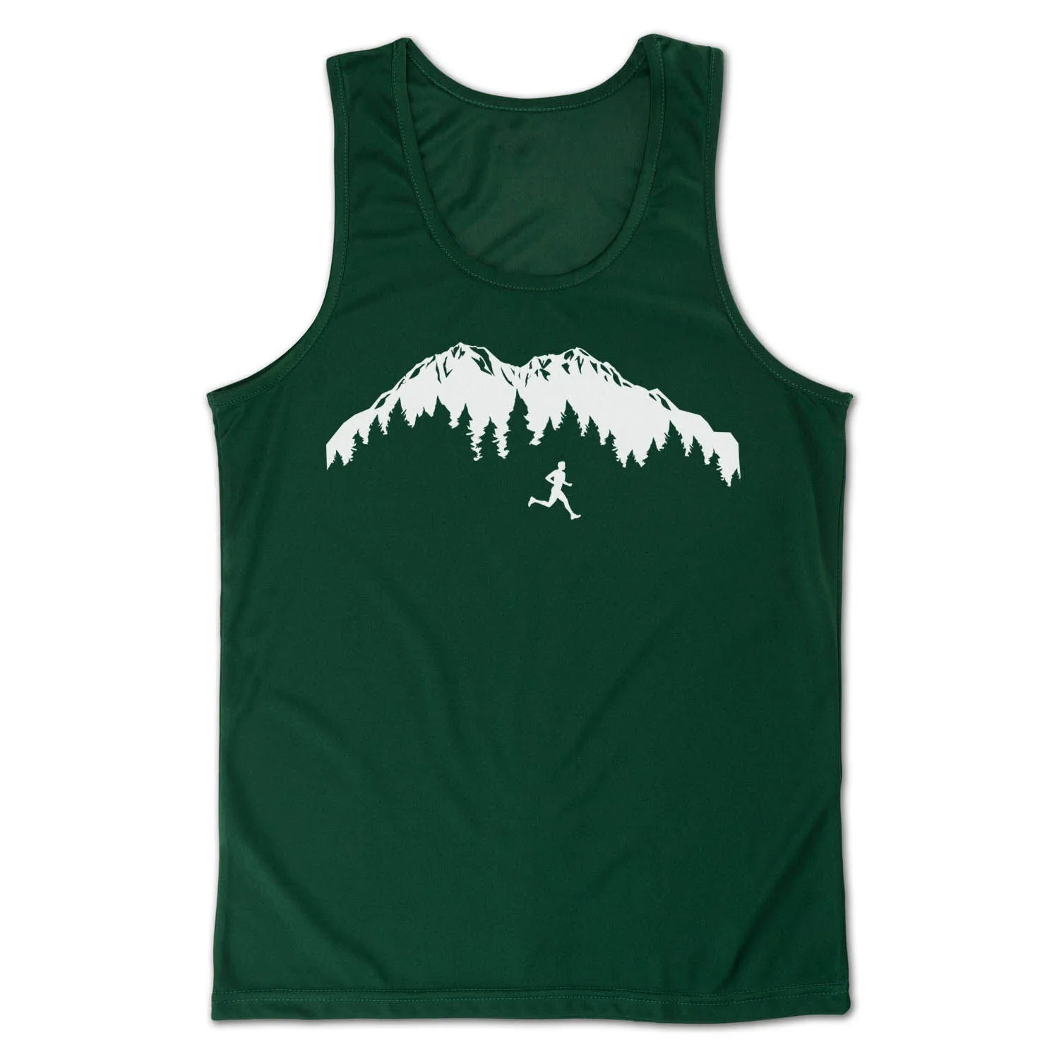 Men's Running Performance Tank Top - Trail Runner In The Mountains (Male) 3 Men's Running Performance Tank Top - Trail Runner In The Mountains (Male)
