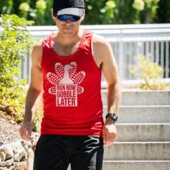 Men's Running Performance Tank Top - Thanksgiving Run -goneforarun Sales 2023 tr 46871 RED LIFESTYLE