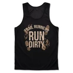 Men's Running Performance Tank Top - Run Dirty -goneforarun Sales 2023 tr 46881 BLACK MAIN