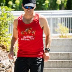 Men's Running Performance Tank Top - Run Now Gobble Later Turkey Trot -goneforarun Sales 2023 tr 46883 RED LIFESTYLE