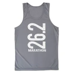 Men's Running Performance Tank Top - 26.2 Marathon Vertical -goneforarun Sales 2023 tr 46887 GRAPHITE MAIN