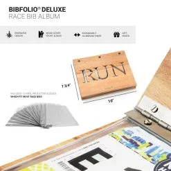 Premier Wood BibFOLIO® Race Bib Album - Run -goneforarun Sales 2023 tr 46914 DETAILS