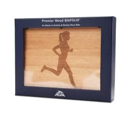 Premier Wood BibFOLIO® Race Bib Album - Female Runner -goneforarun Sales 2023 tr 46915 BOX