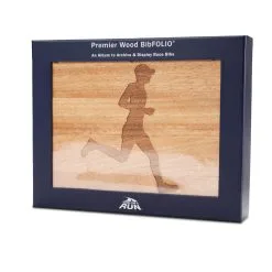 Premier Wood BibFOLIO® Race Bib Album - Male Runner -goneforarun Sales 2023 tr 46916 BOX