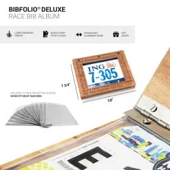 Premier Wood BibFOLIO® Race Bib Album - Bib Window -goneforarun Sales 2023 tr 46918 DETAILS