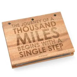Premier Wood BibFOLIO® Race Bib Album - The Journey Of A Thousand Miles