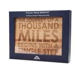 Premier Wood BibFOLIO® Race Bib Album - The Journey Of A Thousand Miles -goneforarun Sales 2023 tr 46919 BOX