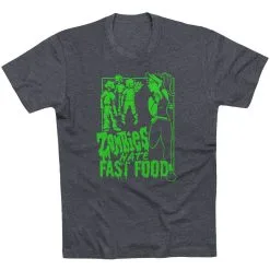 Running Short Sleeve T-Shirt - Zombies Hate Fast Food