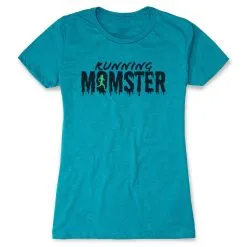 Women's Everyday Runners Tee - Running Momster -goneforarun Sales 2023 tr 46943 TEAL FLAT