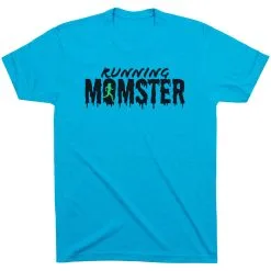 Running Short Sleeve T-Shirt - Running Momster -goneforarun Sales 2023 tr 46944 TURQUOISE FLAT