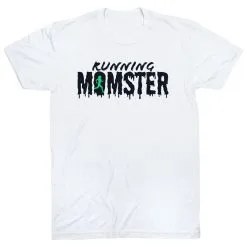 Running Short Sleeve T-Shirt - Running Momster -goneforarun Sales 2023 tr 46944 WHITE FLAT