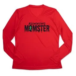 Women's Long Sleeve Tech Tee - Running Momster 12 Women's Long Sleeve Tech Tee - Running Momster -goneforarun Sales 2023 tr 46949 RED MAIN