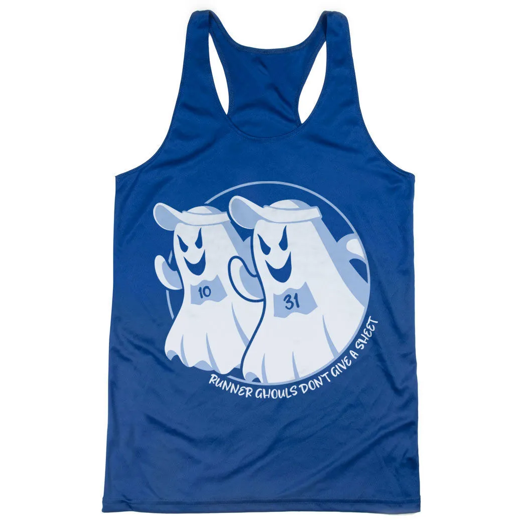 Women's Racerback Performance Tank Top - Runner Ghouls Don't Give A Sheet 3 Women's Racerback Performance Tank Top - Runner Ghouls Don't Give A Sheet