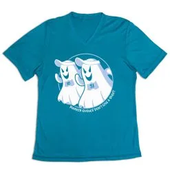 Women's Short Sleeve Tech Tee - Runner Ghouls Don't Give A Sheet -goneforarun Sales 2023 tr 46966 LIGHTBLUE MAIN