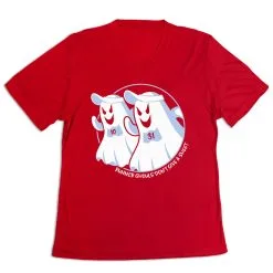 Women's Short Sleeve Tech Tee - Runner Ghouls Don't Give A Sheet -goneforarun Sales 2023 tr 46966 RED MAIN