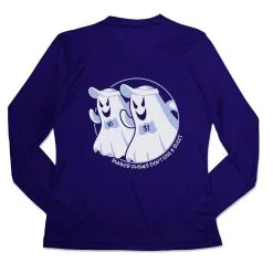 Women's Long Sleeve Tech Tee - Runner Ghouls Don't Give A Sheet -goneforarun Sales 2023 tr 46967 ROYAL MAIN