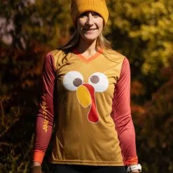 Women's Running Long Sleeve Performance Tee - Run Now Gobble Later -goneforarun Sales 2023 tr 46971 LIFESTYLE