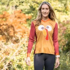 Women's Running Long Sleeve Performance Tee - Run Now Gobble Later -goneforarun Sales 2023 tr 46971 LIFESTYLE 3
