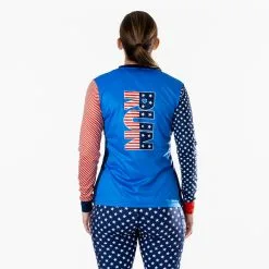 Women's Running Long Sleeve Performance Tee - Patriotic Run -goneforarun Sales 2023 tr 46972 BACK 2