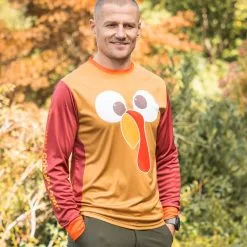 Men's Running Long Sleeve Performance Tee - Run Now Gobble Later