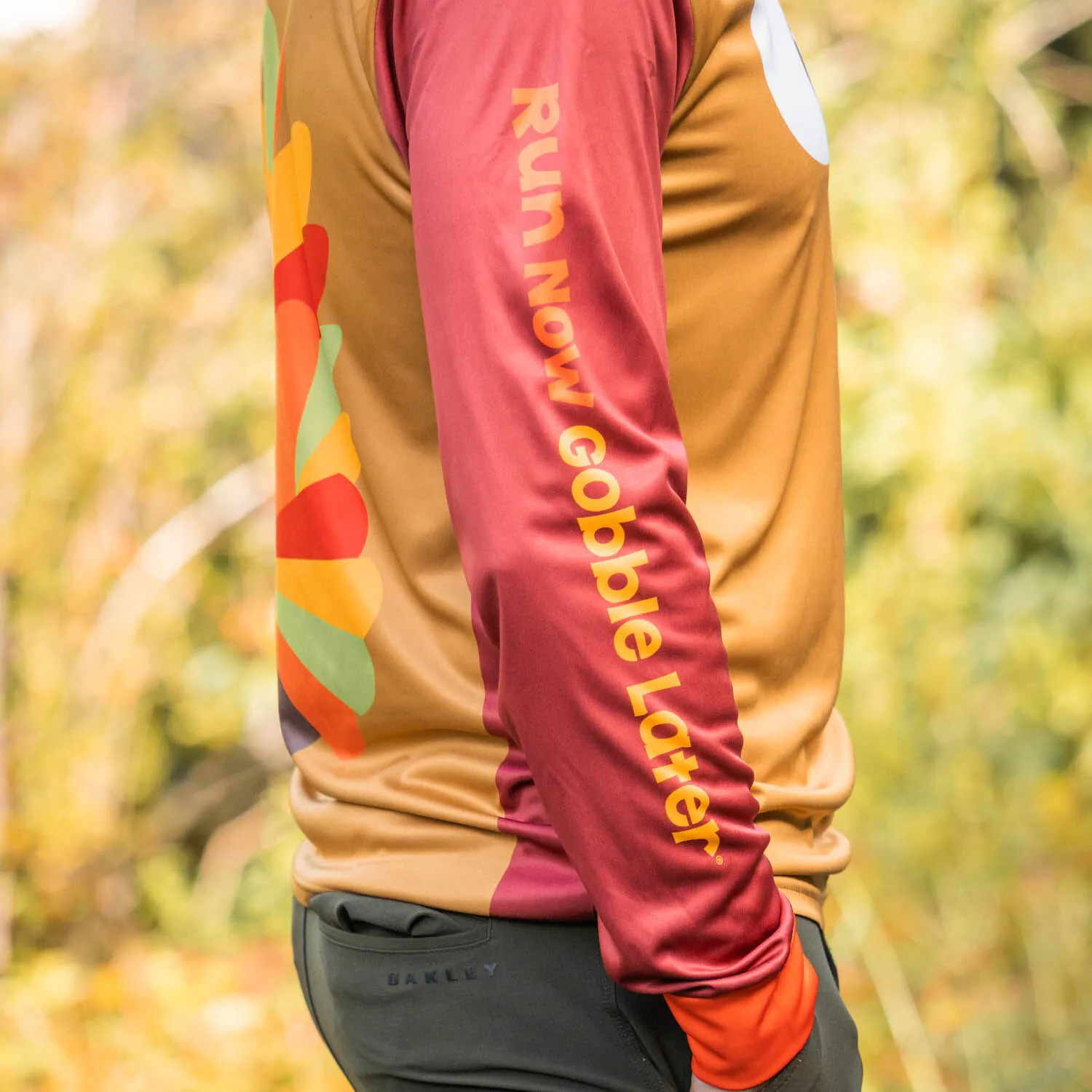 Men's Running Long Sleeve Performance Tee - Run Now Gobble Later 6 Men's Running Long Sleeve Performance Tee - Run Now Gobble Later - Image 4