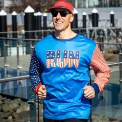 Men's Running Long Sleeve Performance Tee - Patriotic Run -goneforarun Sales 2023 tr 46974 LIFESTYLE 1