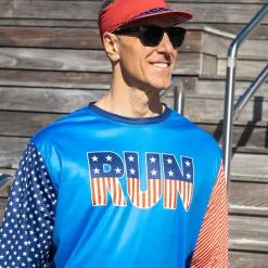 Men's Running Long Sleeve Performance Tee - Patriotic Run -goneforarun Sales 2023 tr 46974 LIFESTYLE 2