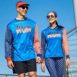 Women's Running Long Sleeve Performance Tee - Patriotic Run -goneforarun Sales 2023 tr 46974 LIFESTYLE 3