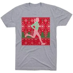 Running Short Sleeve T-Shirt - Christmas Sweater