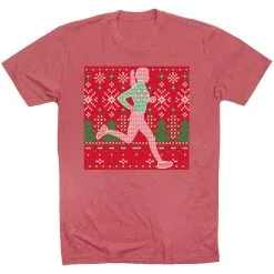 Running Short Sleeve T-Shirt - Christmas Sweater -goneforarun Sales 2023 tr 46979 MAUVE FLAT