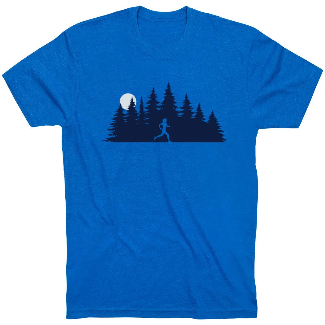 Running Short Sleeve T-Shirt - Moonlit Run 3 Running Short Sleeve T-Shirt - Moonlit Run