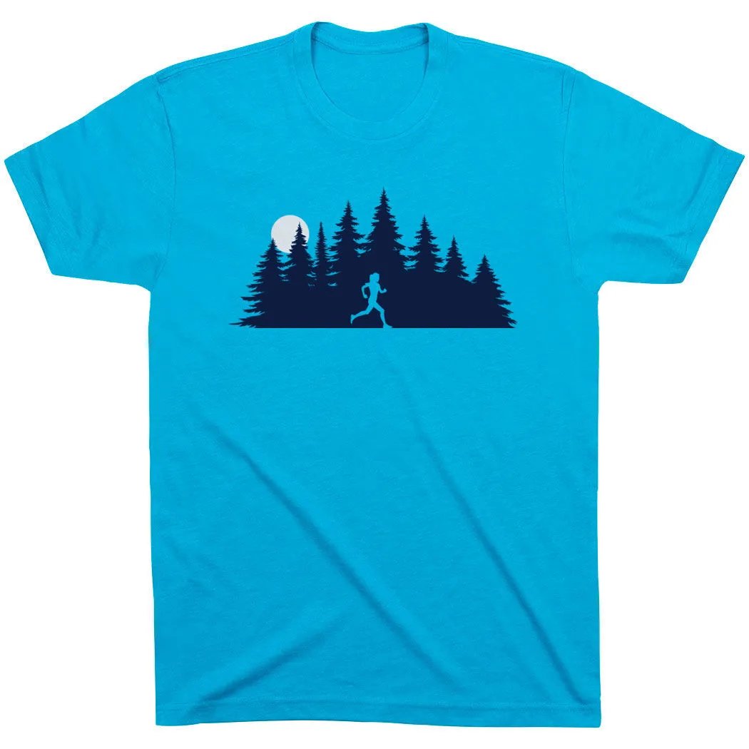 Running Short Sleeve T-Shirt - Moonlit Run 14 Running Short Sleeve T-Shirt - Moonlit Run - Image 12