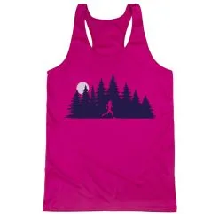 Women's Racerback Performance Tank Top - Moonlit Run -goneforarun Sales 2023 tr 46991 PINK MAIN