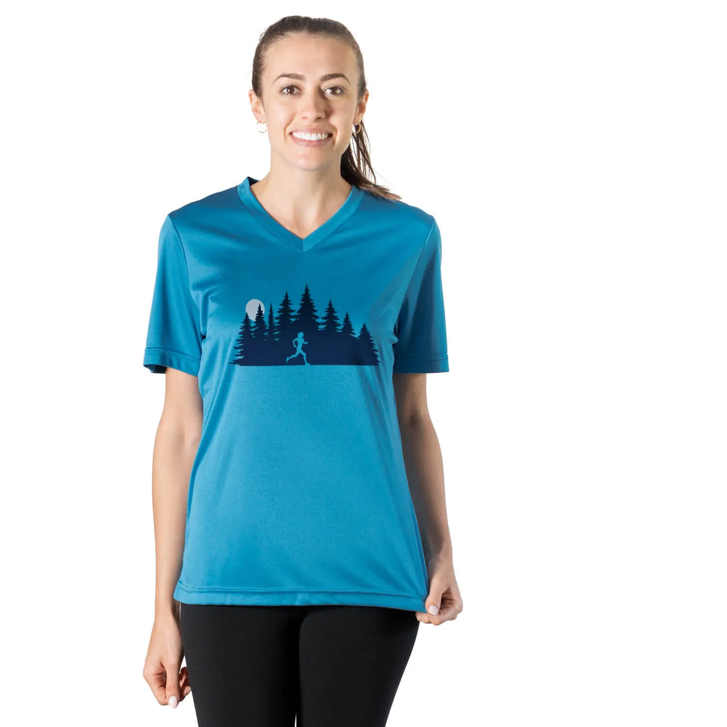 Women's Short Sleeve Tech Tee - Moonlit Run 4 Women's Short Sleeve Tech Tee - Moonlit Run - Image 2