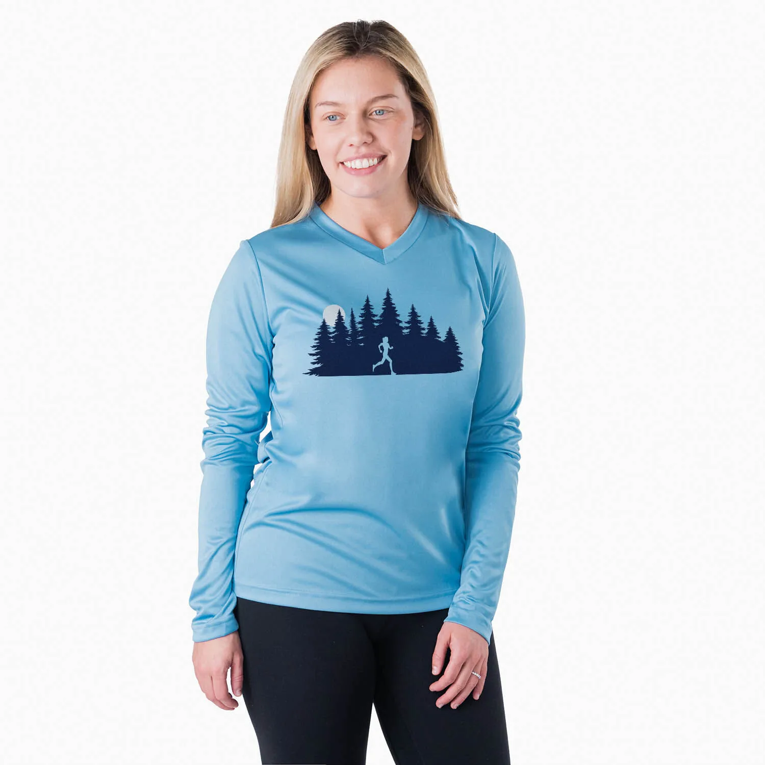 Women's Long Sleeve Tech Tee - Moonlit Run 4 Women's Long Sleeve Tech Tee - Moonlit Run - Image 2