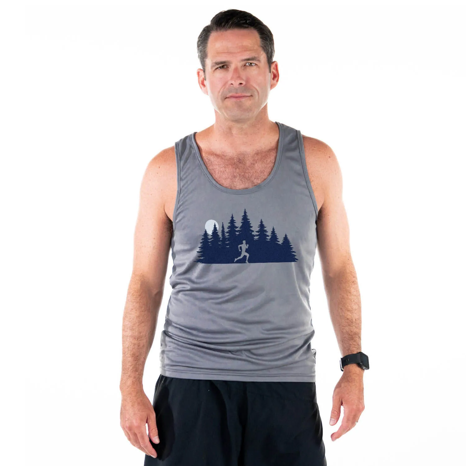 Men's Running Performance Tank Top - Moonlit Run (Male) 4 Men's Running Performance Tank Top - Moonlit Run (Male) - Image 2