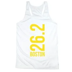 Women's Racerback Performance Tank Top - Boston 26.2 Vertical -goneforarun Sales 2023 tr 47004 WHITE MAIN