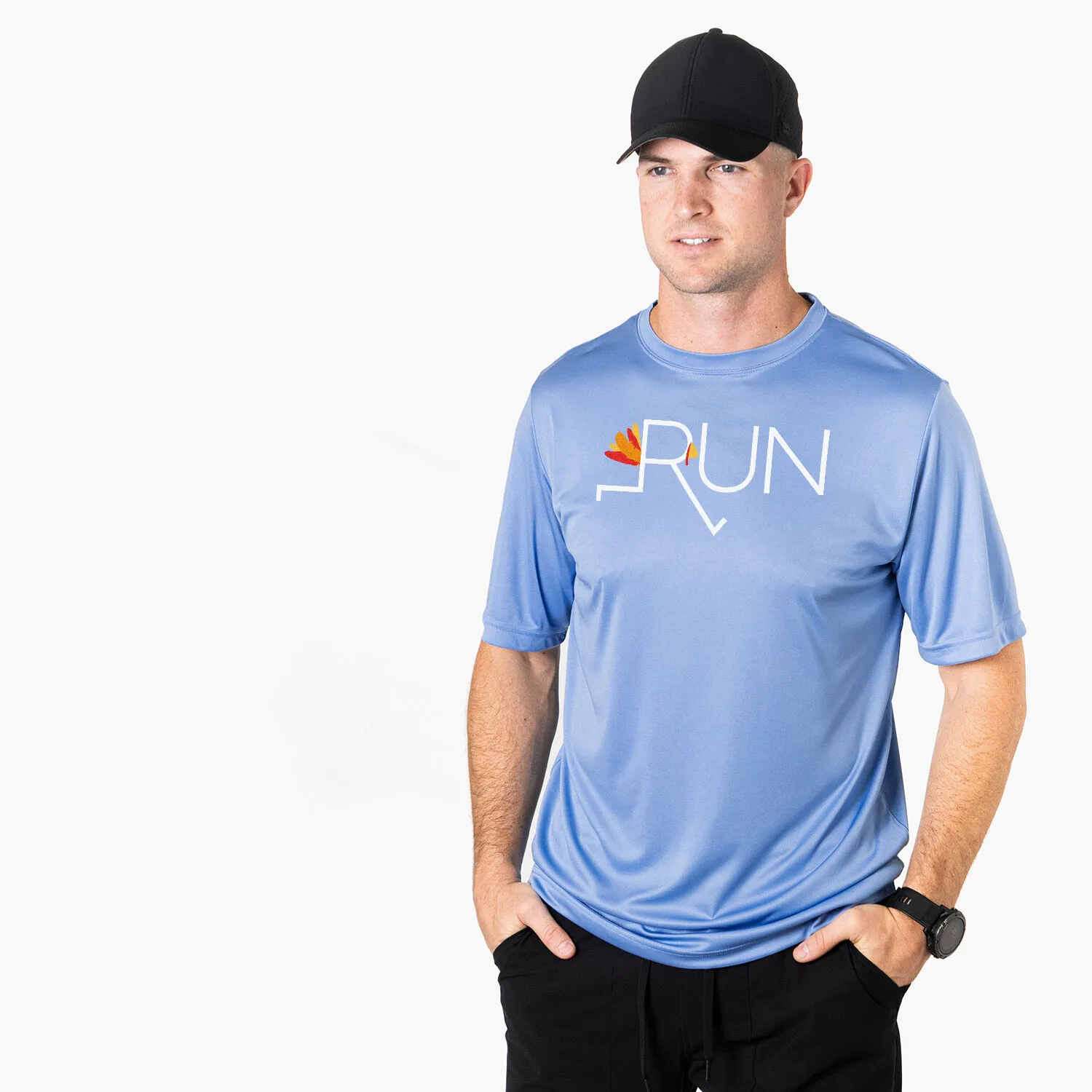 Men's Running Short Sleeve Performance Tee - Let's Run For Turkey 4 Men's Running Short Sleeve Performance Tee - Let's Run For Turkey - Image 2