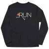 Men's Running Long Sleeve Performance Tee - Let's Run For Turkey -goneforarun Sales 2023 tr 47012 BLACK FLAT