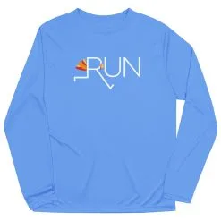 Men's Running Long Sleeve Performance Tee - Let's Run For Turkey -goneforarun Sales 2023 tr 47012 LIGHTBLUE FLAT
