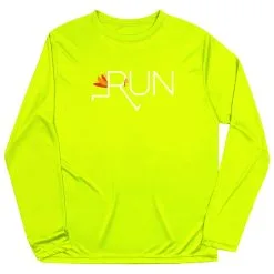 Men's Running Long Sleeve Performance Tee - Let's Run For Turkey -goneforarun Sales 2023 tr 47012 SAFETYYELLOW FLAT