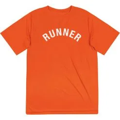 Men's Running Short Sleeve Performance Tee - Runner Arc -goneforarun Sales 2023 tr 47015 ORANGE FLAT