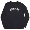 Men's Running Long Sleeve Performance Tee - Runner Arc -goneforarun Sales 2023 tr 47016 BLACK FLAT