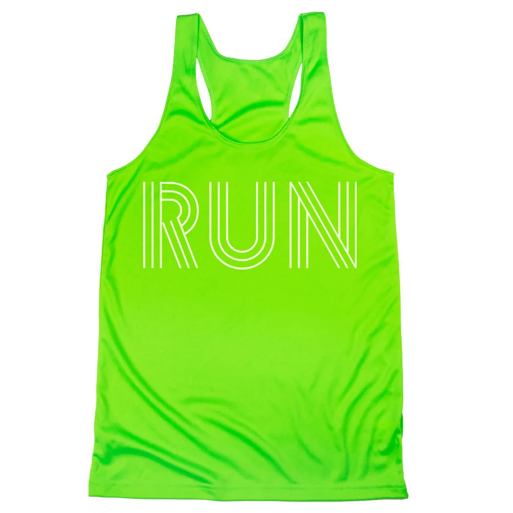 Women's Racerback Performance Tank Top - Run Lines 8 Women's Racerback Performance Tank Top - Run Lines - Image 6