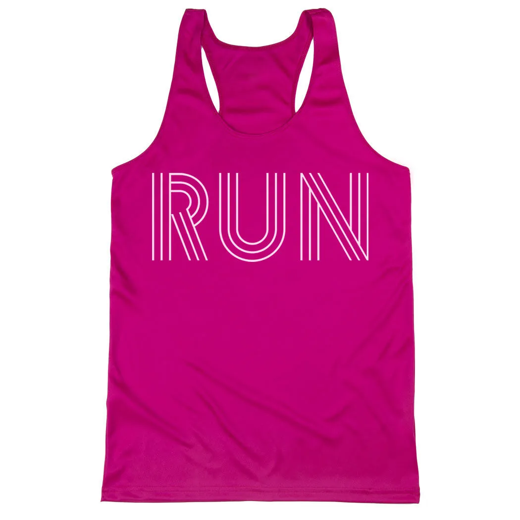 Women's Racerback Performance Tank Top - Run Lines 9 Women's Racerback Performance Tank Top - Run Lines - Image 7