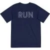 Men's Running Short Sleeve Performance Tee - Run Lines -goneforarun Sales 2023 tr 47021 NAVY FLAT
