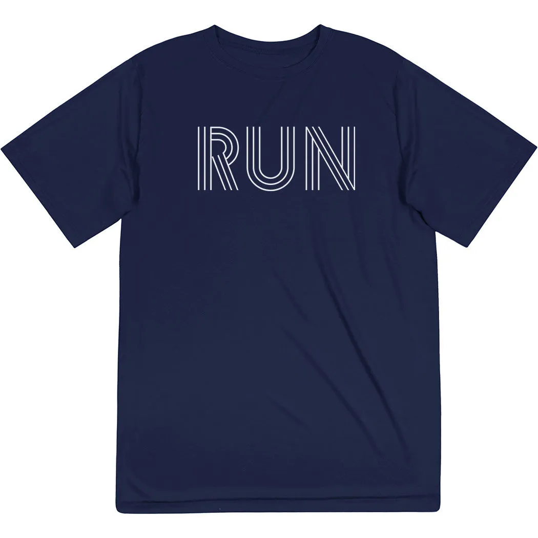 Men's Running Short Sleeve Performance Tee - Run Lines 3 Men's Running Short Sleeve Performance Tee - Run Lines