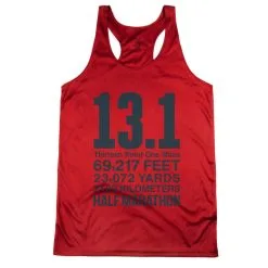 Women's Racerback Performance Tank Top - 13.1 Math Miles -goneforarun Sales 2023 tr 47023 RED MAIN