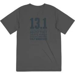 Men's Running Short Sleeve Performance Tee - 13.1 Math Miles -goneforarun Sales 2023 tr 47024 GRAPHITE FLAT