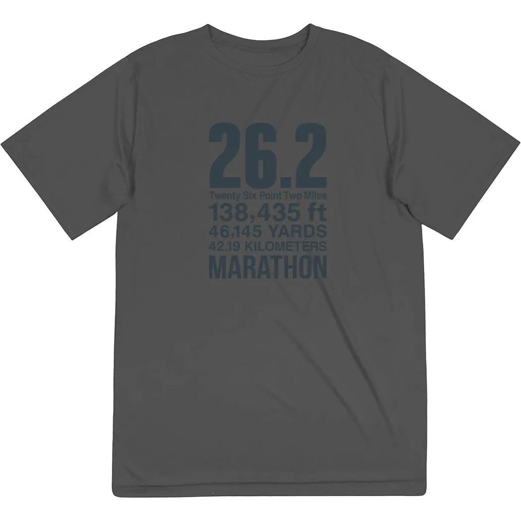 Men's Running Short Sleeve Performance Tee - 26.2 Math Miles 7 Men's Running Short Sleeve Performance Tee - 26.2 Math Miles - Image 5